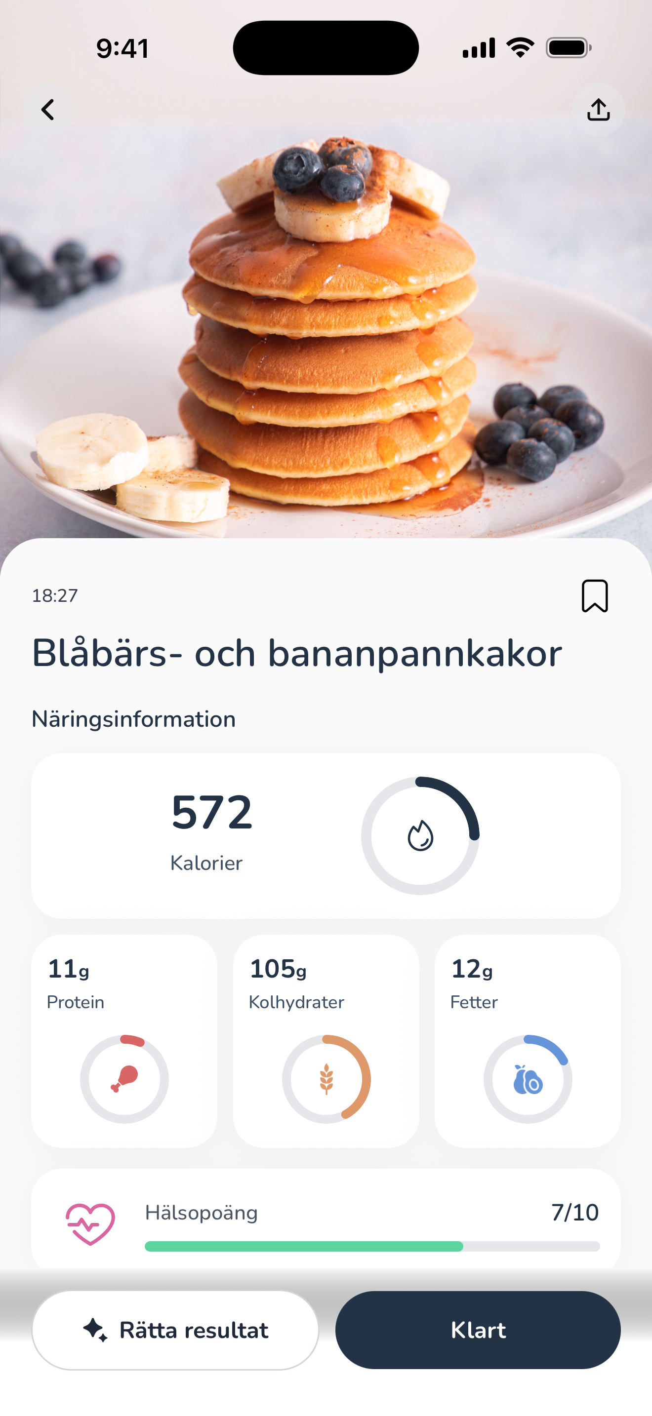 Näringsinnehåll efter skanning